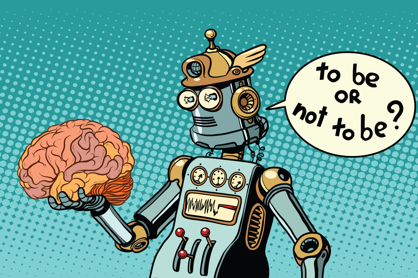 Robot brains. Мозг робота. Искусственный интеллект Pop Art. Робот держит мозг. Картина с роботом и мозгами называется пропаганда.
