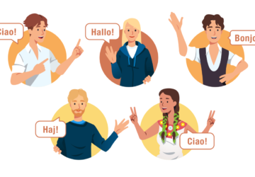Illustration du concept de salut